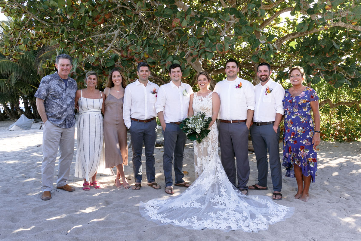 NewlywedsPoseWithFamily