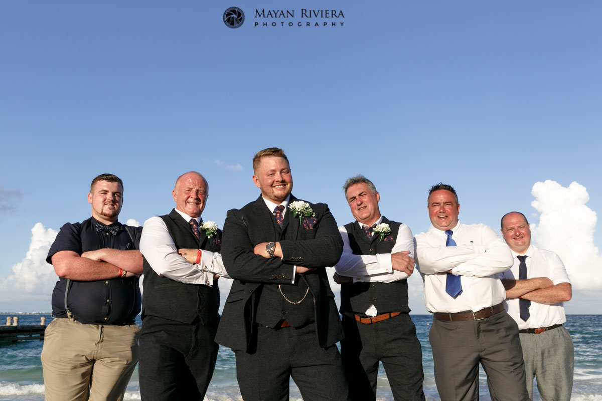 LukePosesWithGuysOnBeach