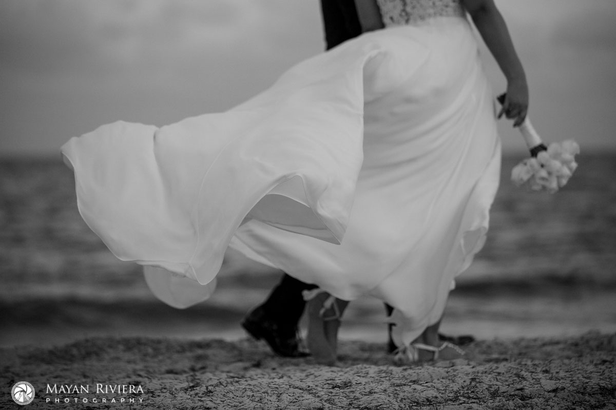 BreezesBillowBridalGownOnBeachwalk