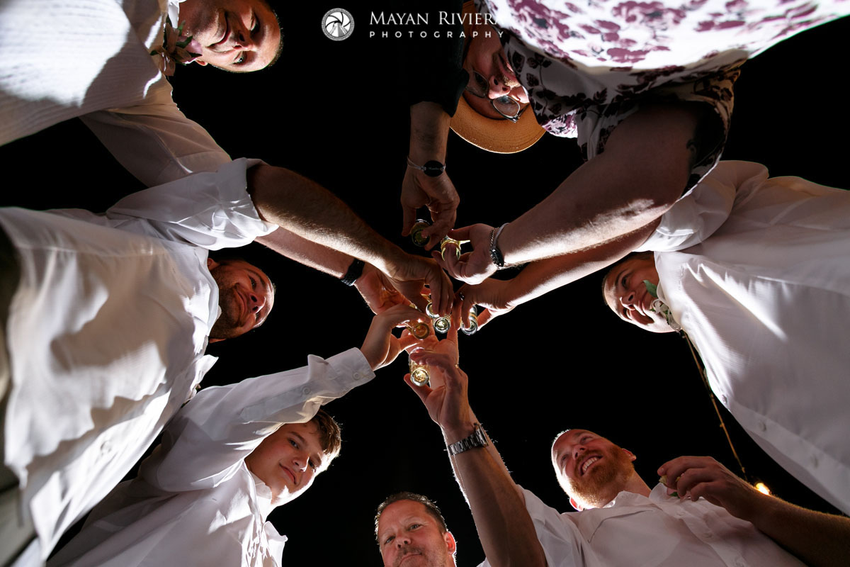 ToastingWeddingPartyAndFriends