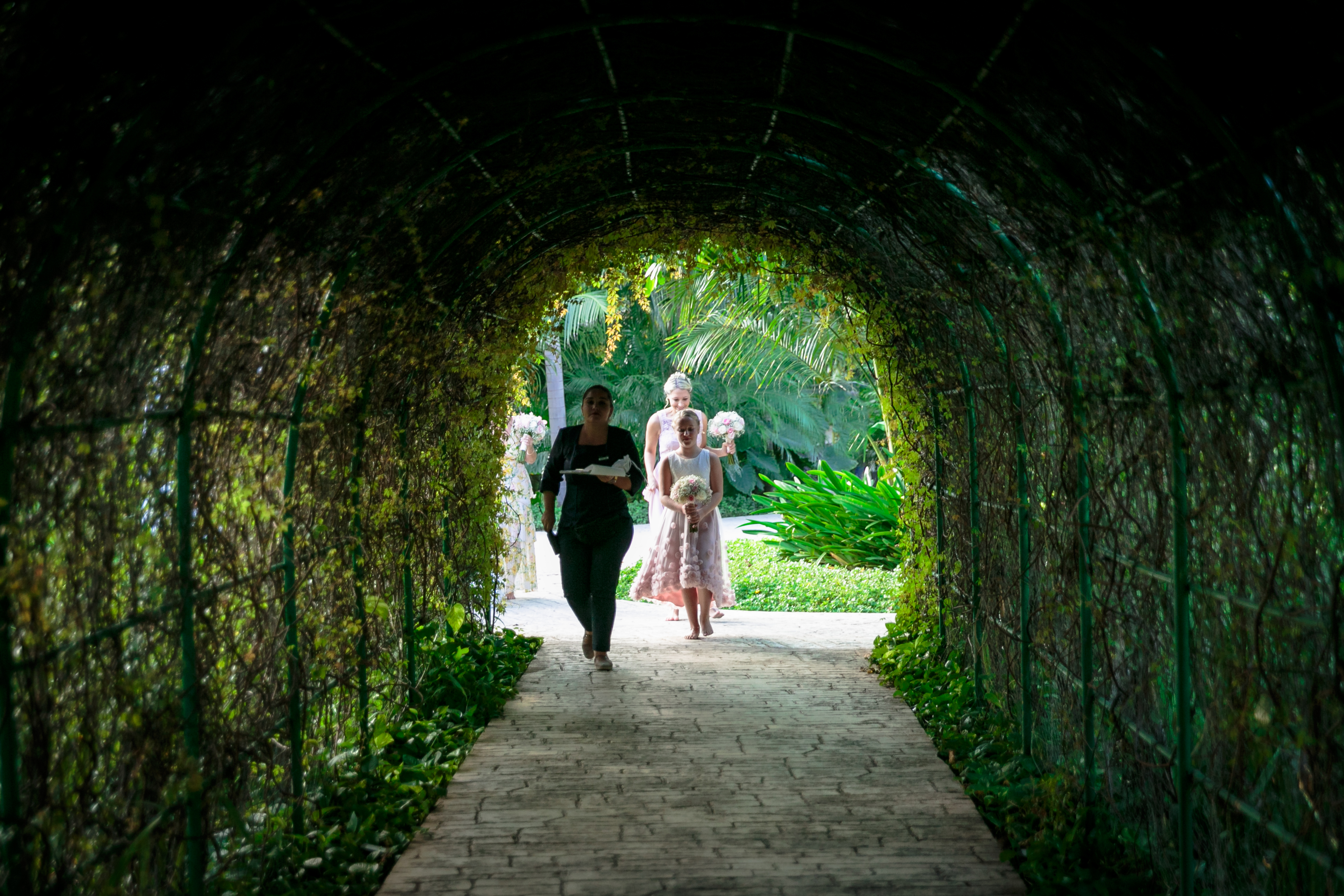 TheFivesAzulBeachWeddingPartyWalkingIn