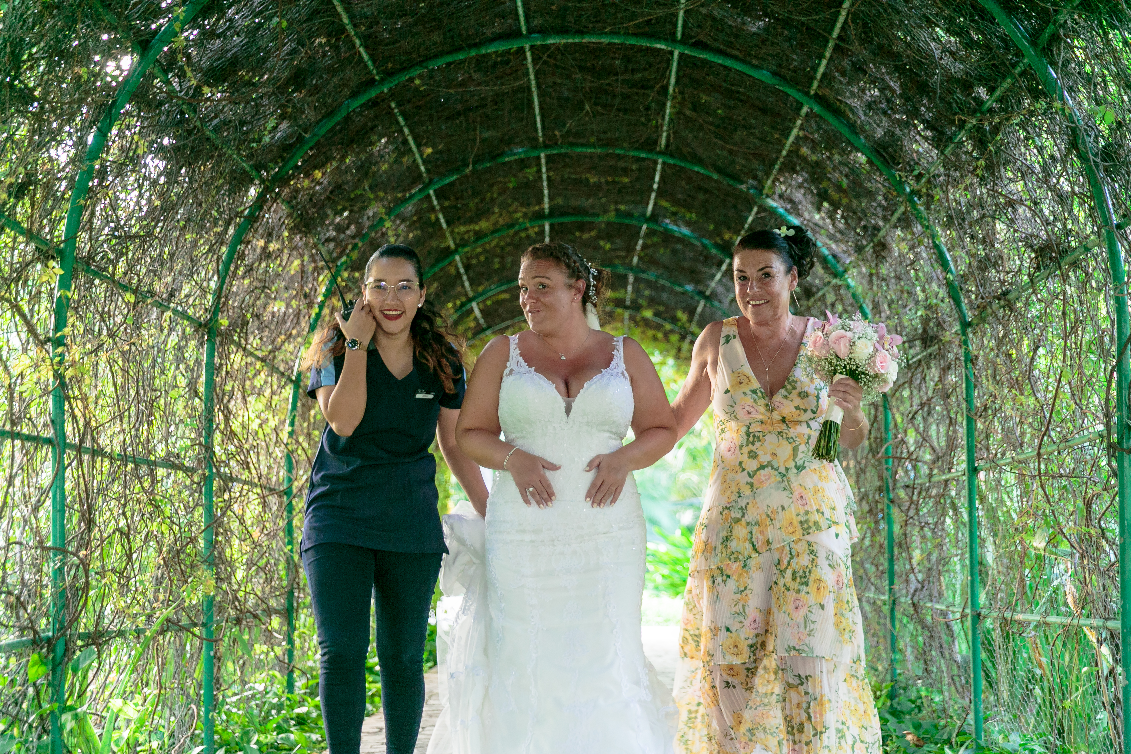 TheFivesAzulBeachBrideWalkingIn