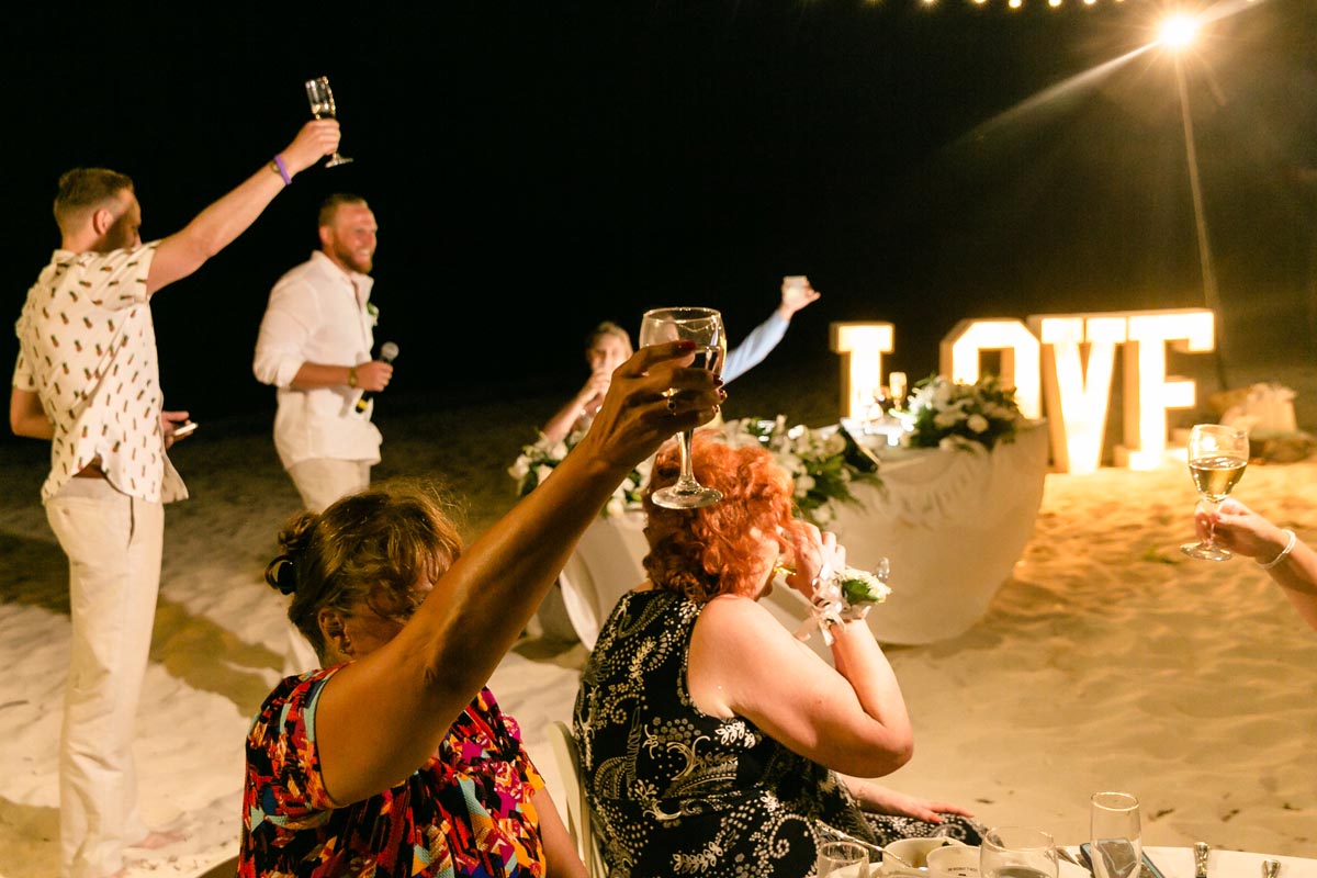 SandosPlayacarReceptionGuestsRaiseToasts