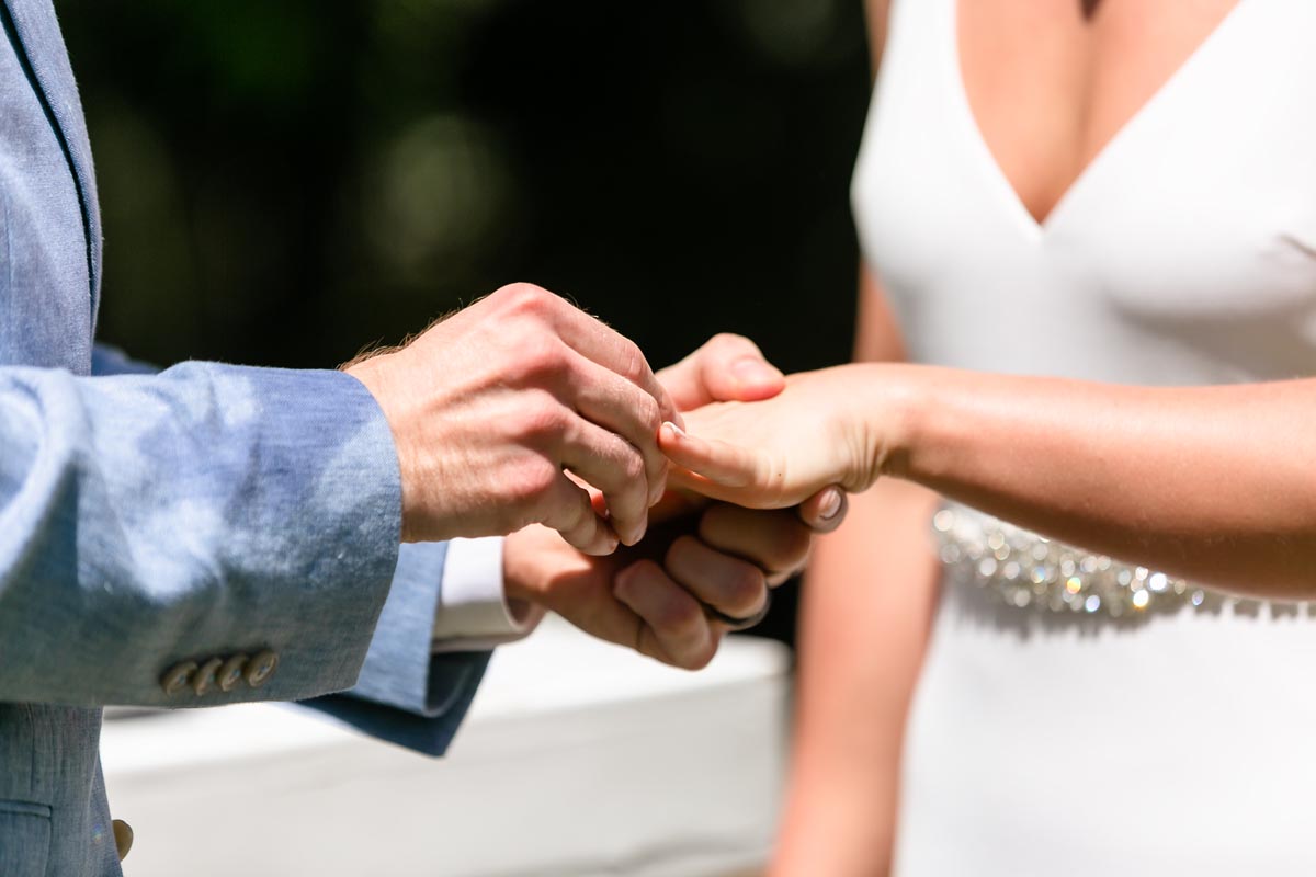 SandosPlayacarGroomPutsARingOnBride